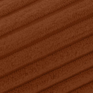 Garance - canapé droit 4 places double méridienne - assise profonde - en velours côtelé - Terracotta