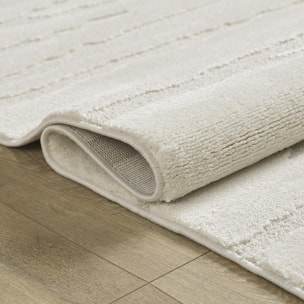 Tapis Tegi en relief avec motif simple et effet faux-uni