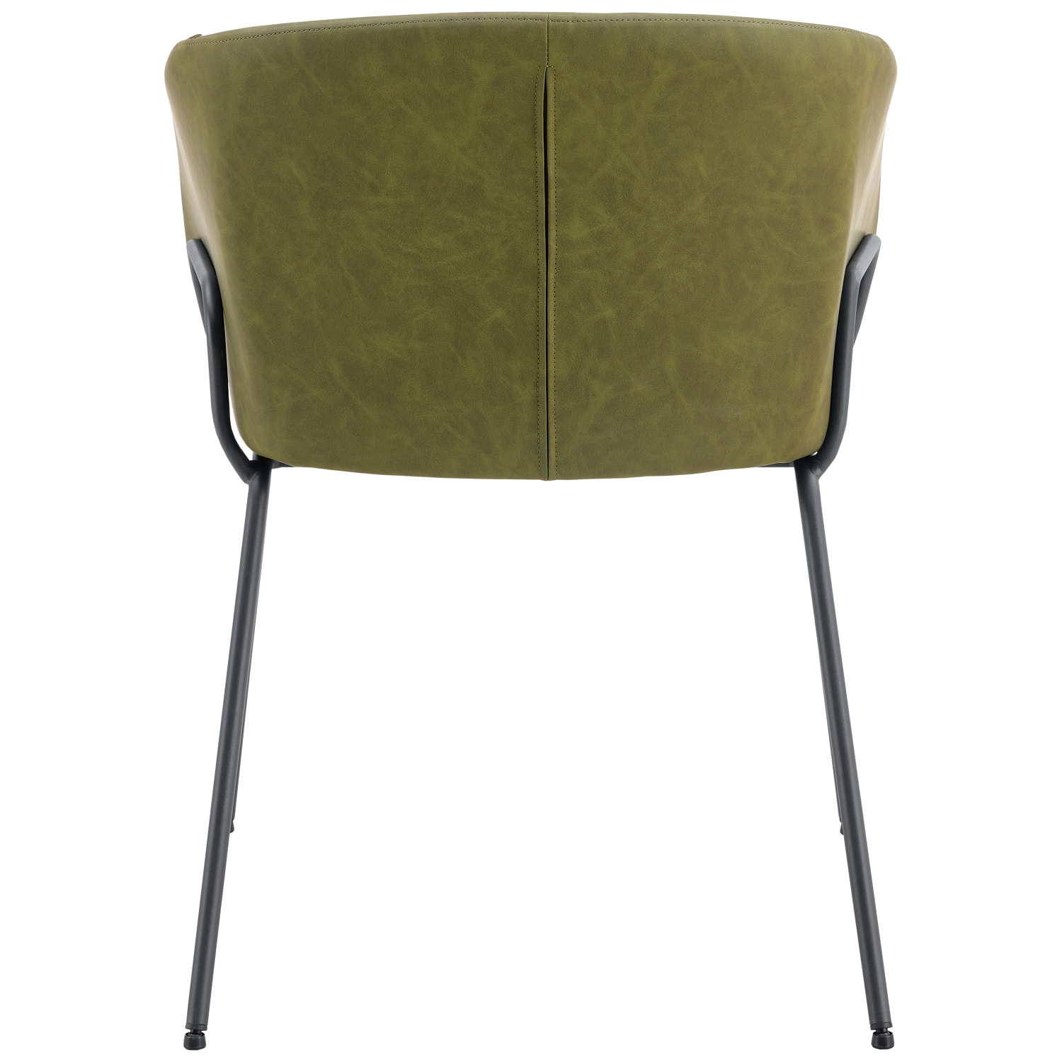 Lot de 2 chaises en simili vert ANDRÉ