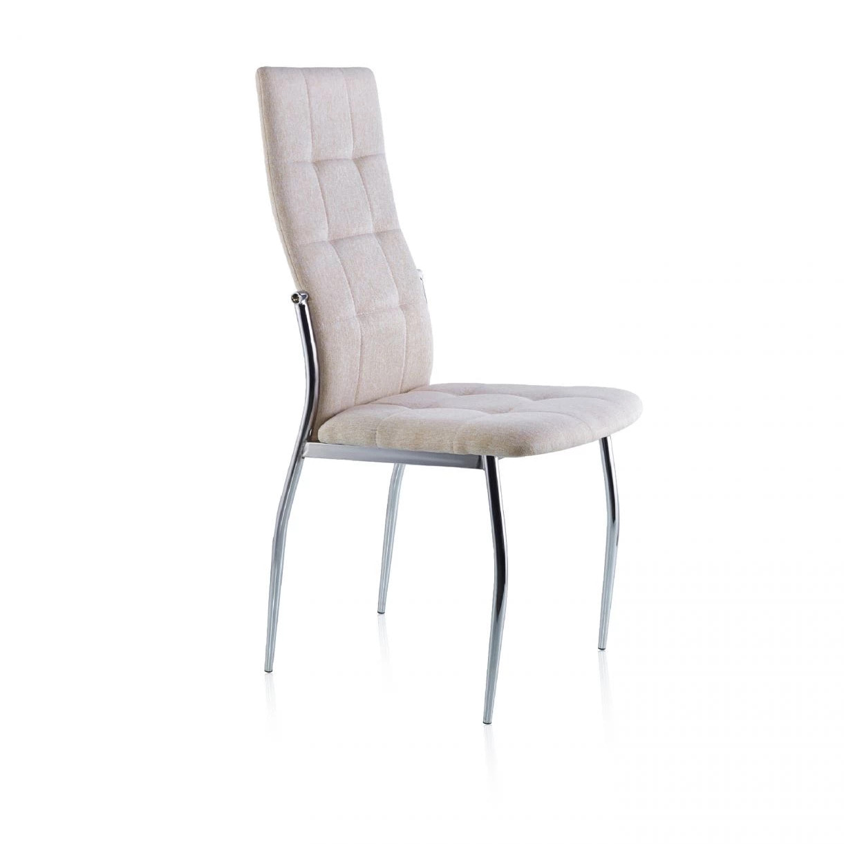 Pack 4 sillas de comedor en tejido beige 57x44 cm Diana Tejido - Beige