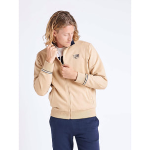 Tuta uomo collo in piedi e zip College Ash