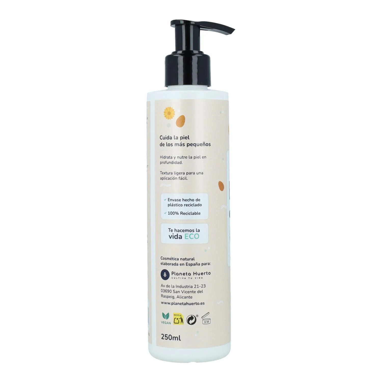 Pack Infantil Caléndula y Almendra: gel y champú + crema hidratante  Planeta Huerto