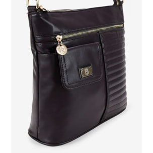 Bolso bandolera marrón con bolsillos