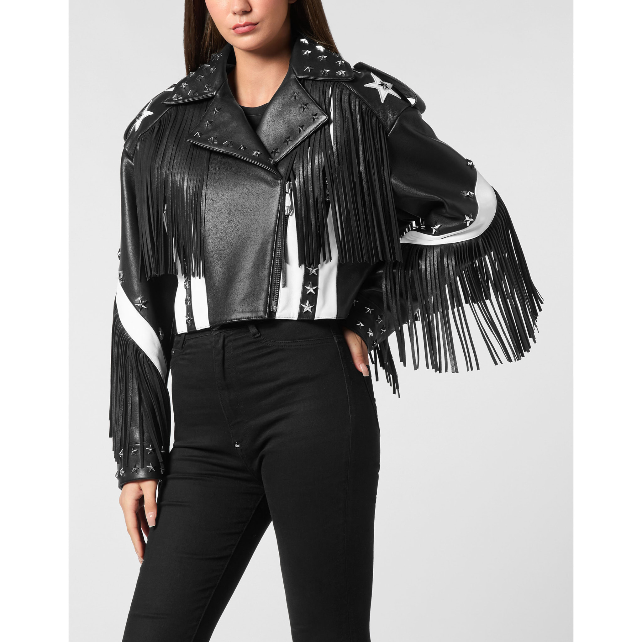 PHILIPP PLEIN Biker de cuero