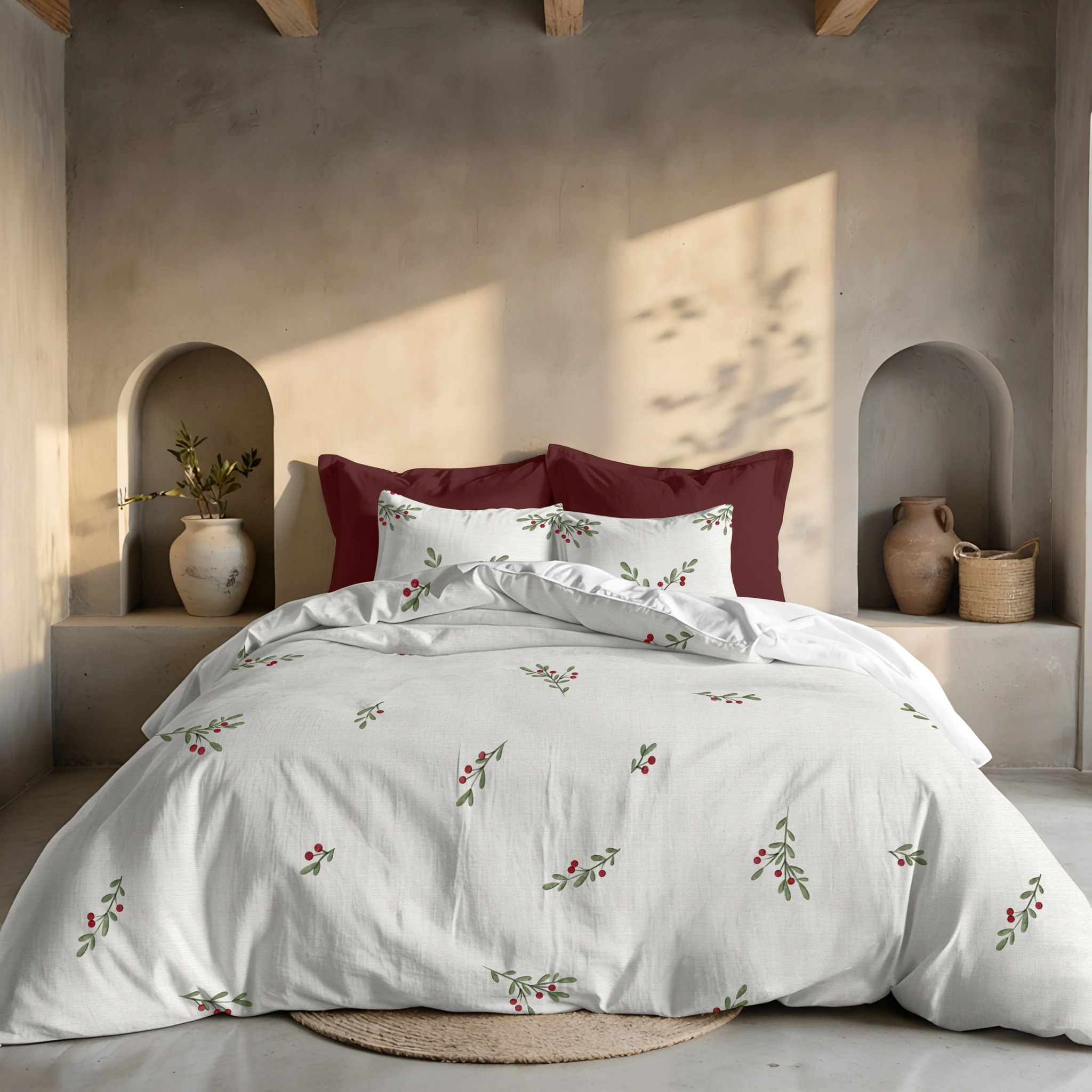 Housse de couette avec boutons-pression Christmas Twig