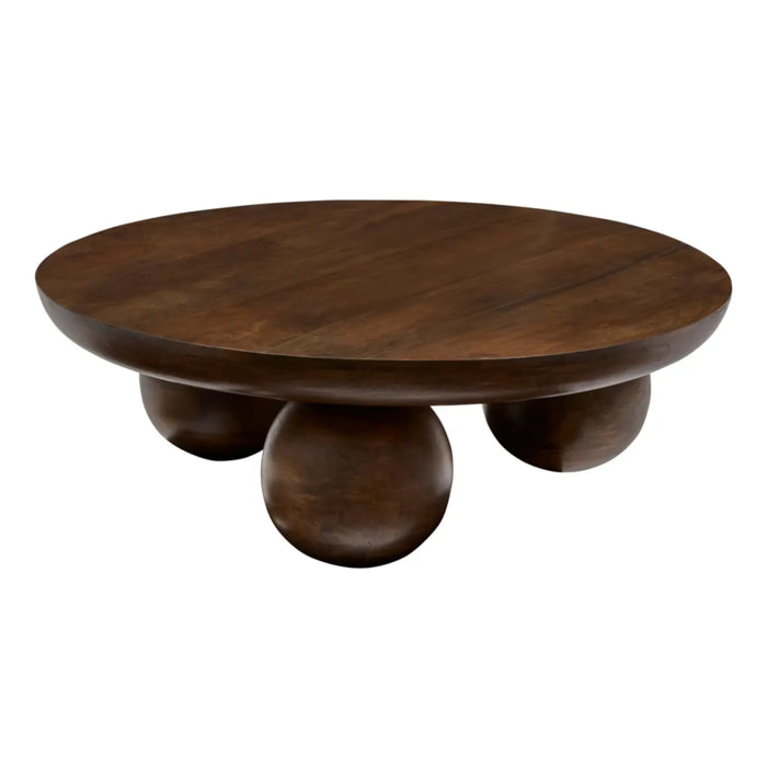 Table basse Abekas bois de manguier 90x90x30cm