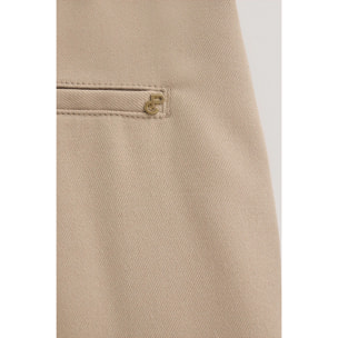 Pantalón camel de corte ancho con detalles Polo Club