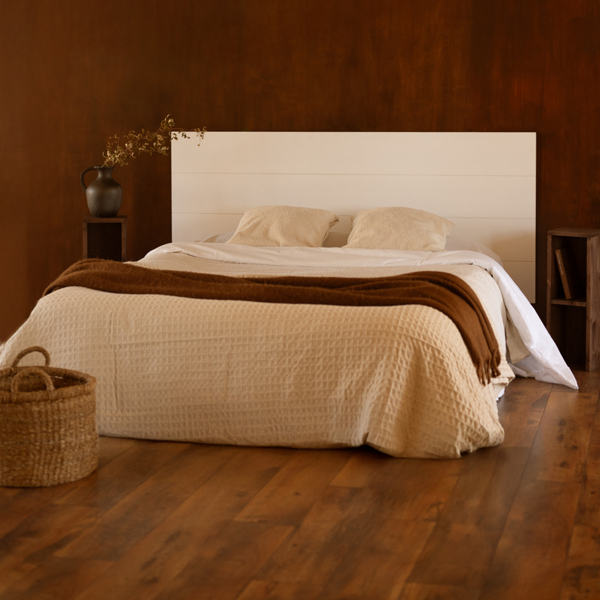 Tête de lit en bois DM blanc en différentes tailles