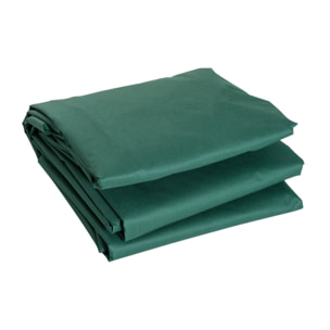 Funda para Muebles de Jardín Exterior 222x155x67 cm Funda Mesa Exterior Protectora Impermeable Anti-UV Antipolvo para Terraza Patio Verde Oscuro