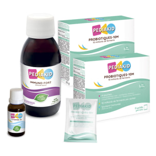 PEDIAKID - Cure Maxi Défenses- Immunité Enfant, Probiotique Flore Intestinale Enfant - Complément Alimentaire & Vitamine D3 - Soutien de l'immunité et du capital osseux - Actifs d'Origine Naturelle