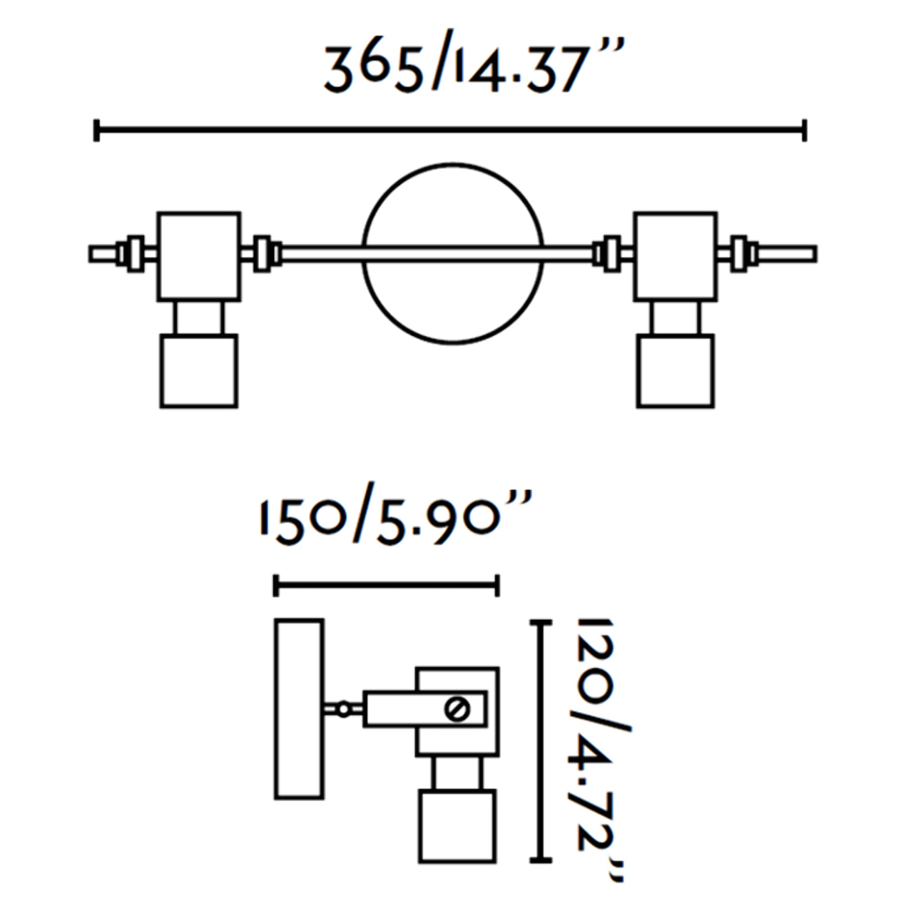 ERIS-2 Aplique LED gris