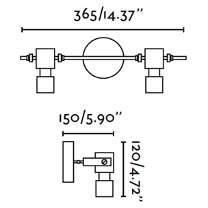 ERIS-2 Aplique LED gris