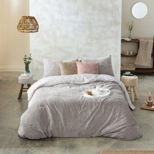 Housse de couette velvet beige