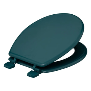 Abattant WC bleu pétrole en bois