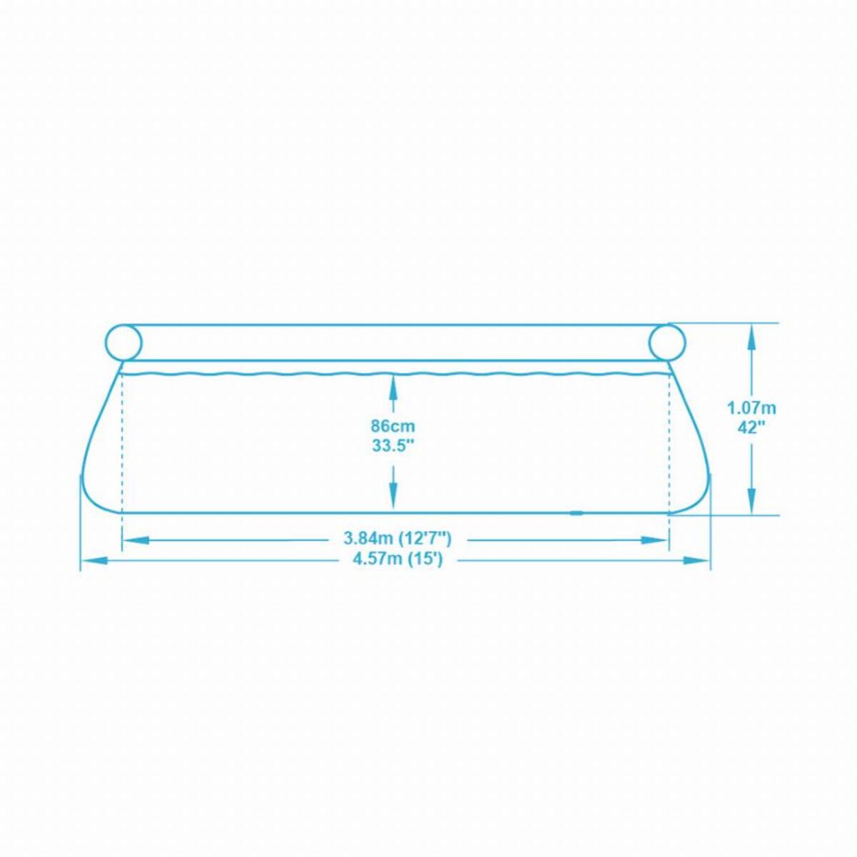 Piscine Fast Set ronde 457x107 cm motif rotin gris BESTWAY - 57372