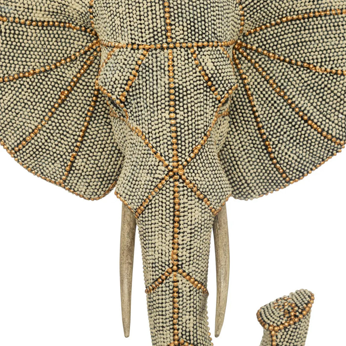 Statuette "Éléphant" - résine - doré - H44 cm