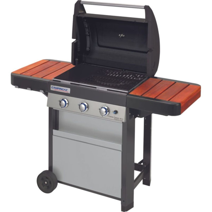 Barbecue gaz CAMPINGAZ 3 SERIES CLASSIC WLX inox 3 brûleurs sur chariot, 61x45 cm