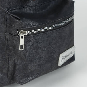 Mochila casual de minnie - color negro - 22.5x22.5x7 cm - fabricada en pu - estampado de minnie