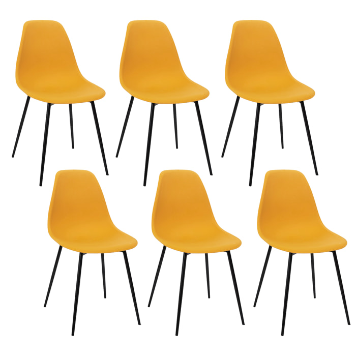 Chaise Gustav Jaune - Lot De 6