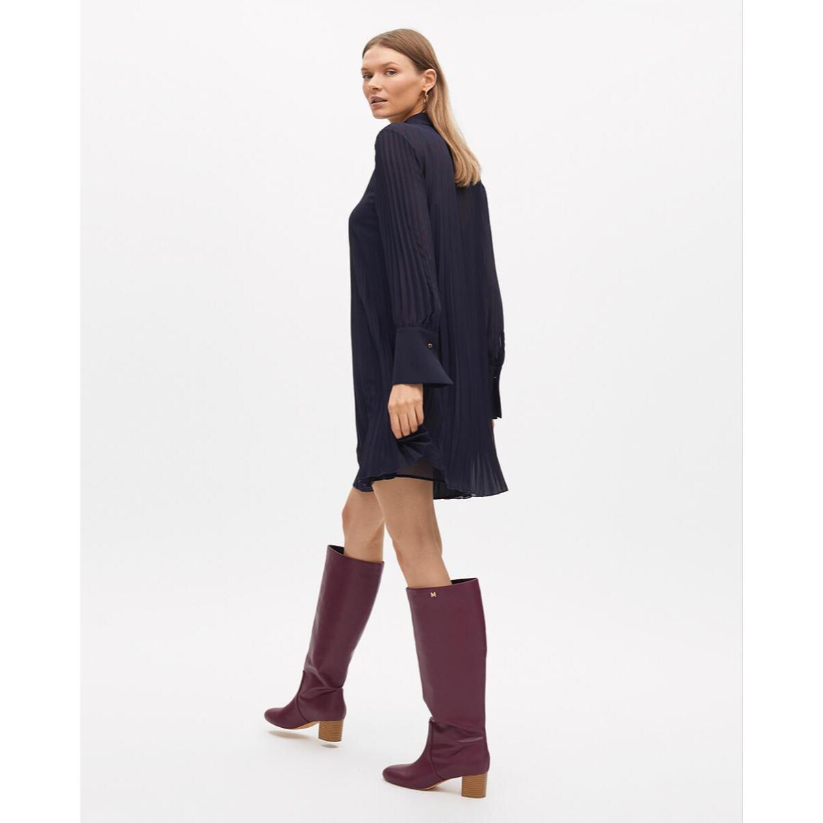 Vestito Corto Plissé