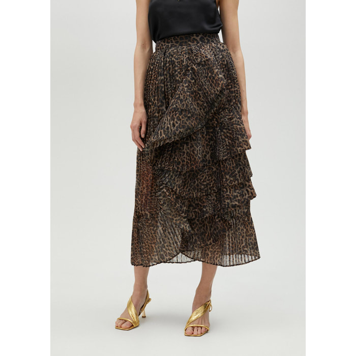 Gonna volant plissettata