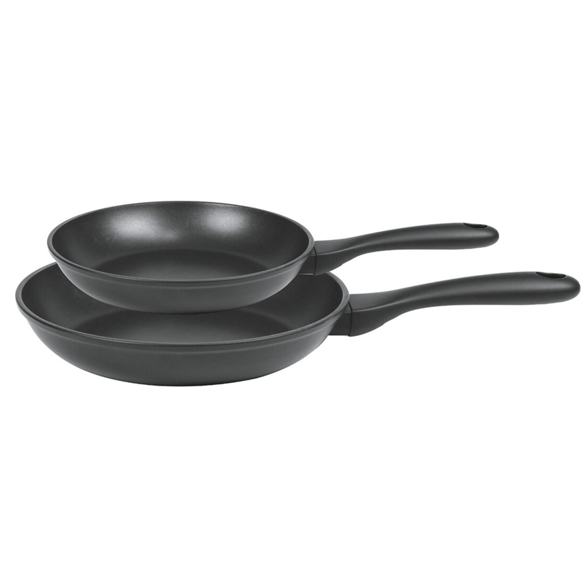 Set 2 poêles antiadhésives en aluminium poignée fixe