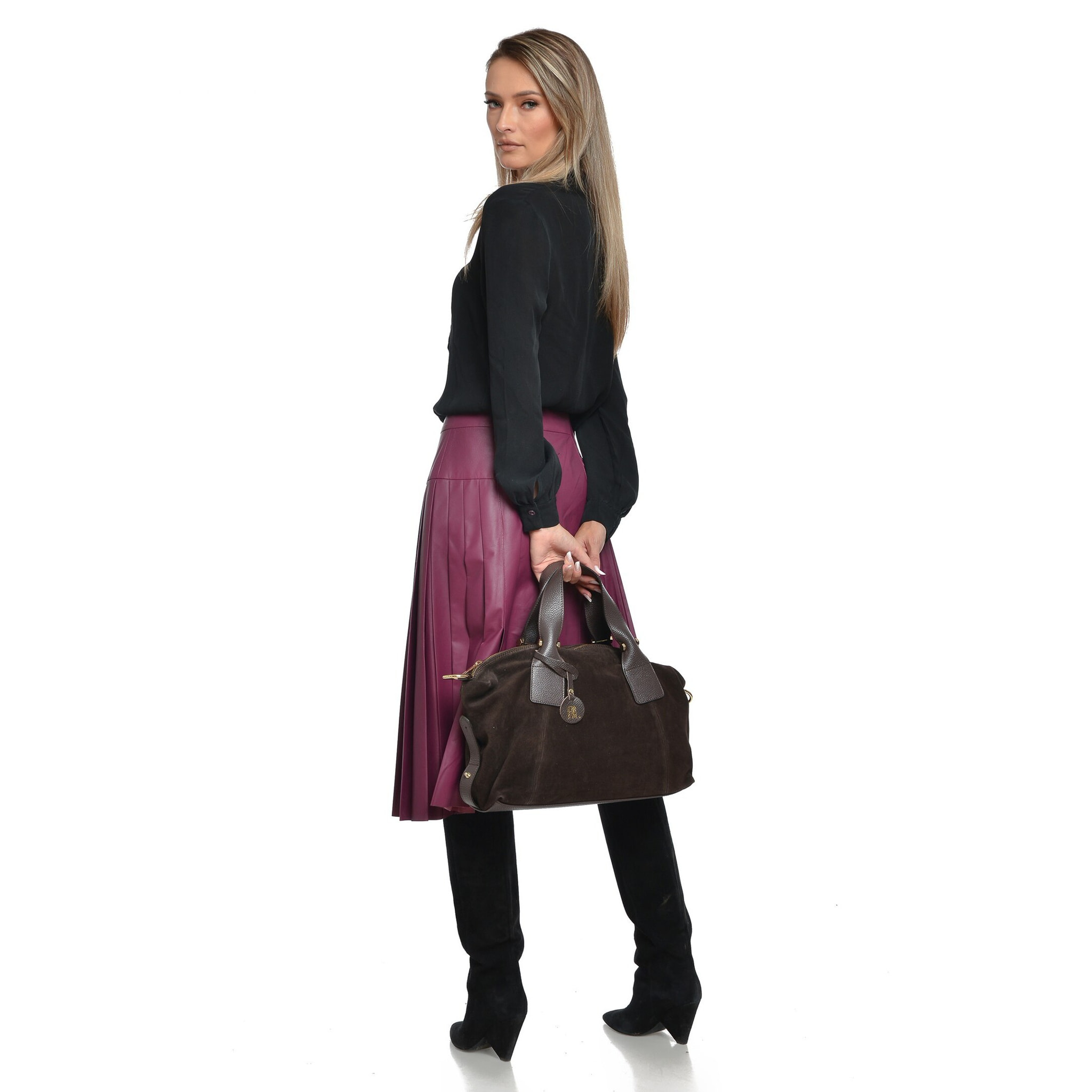 Borsa a mano Anna Luchini Marrone