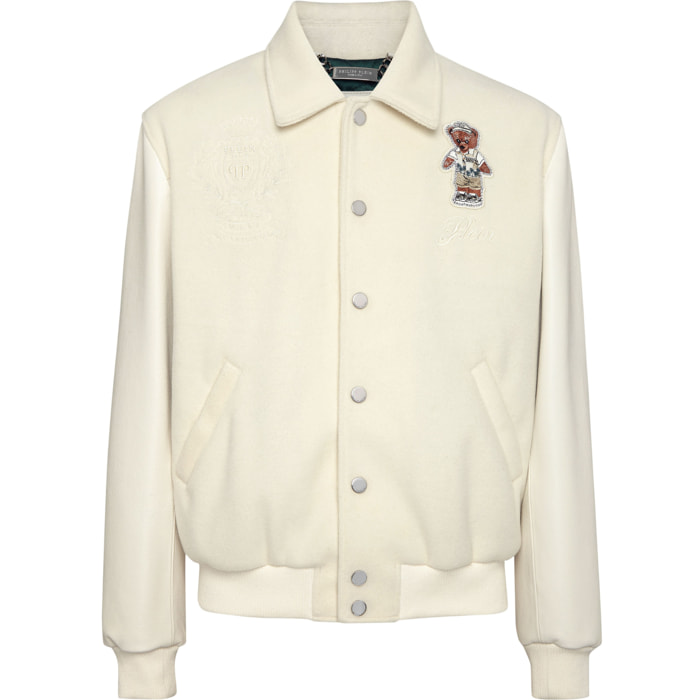 PHILIPP PLEIN Bomber de cuero TEDDY
