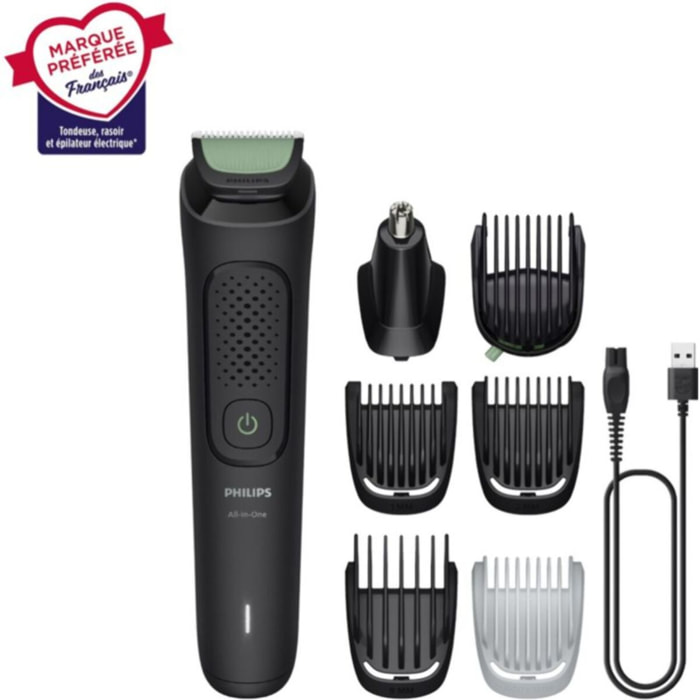 Tondeuse multi usages PHILIPS MG3935/15 Series 3000, 9 hauteurs de coupe, précision 1 mm, autonomie 70mn