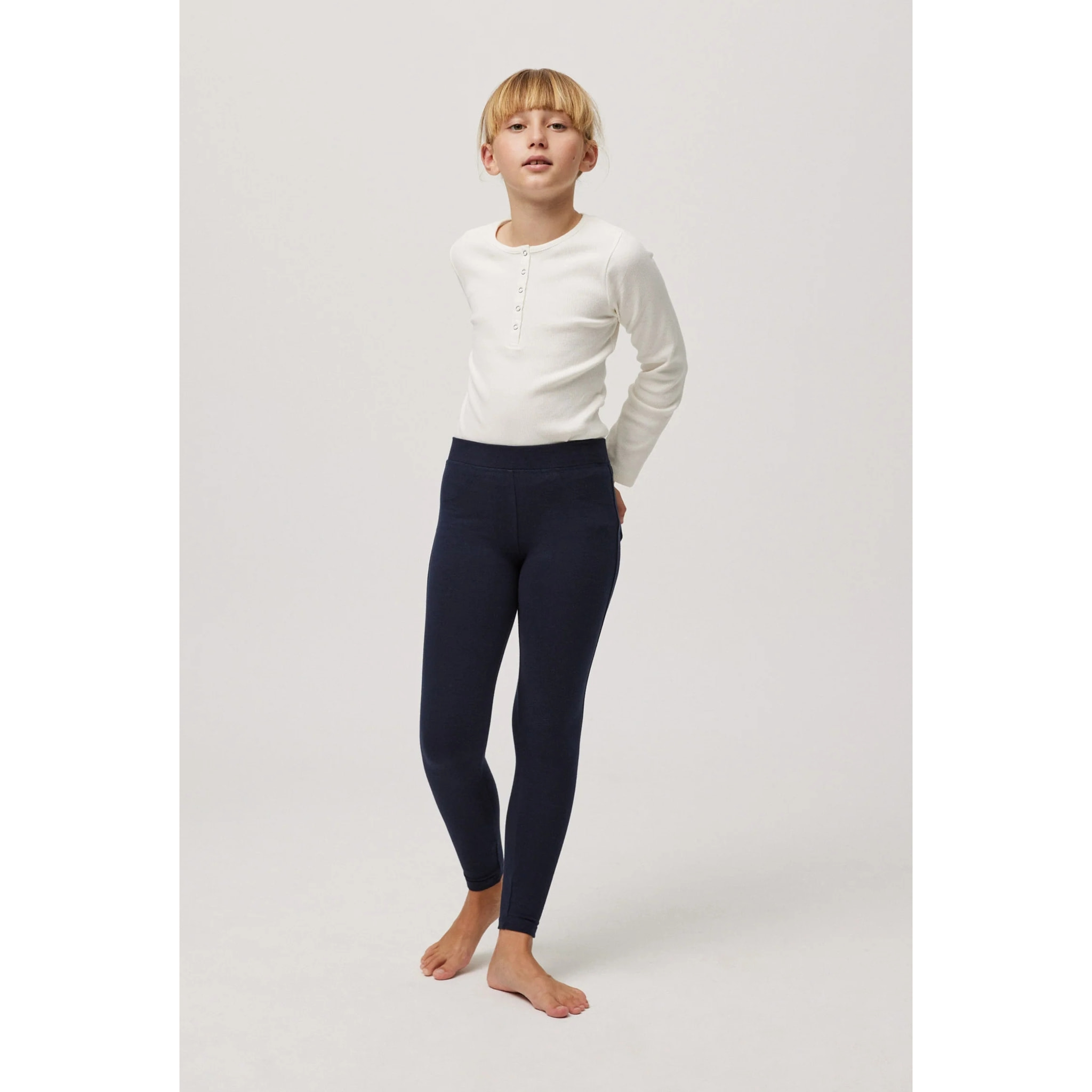 Leggings basico blu navy per bambine