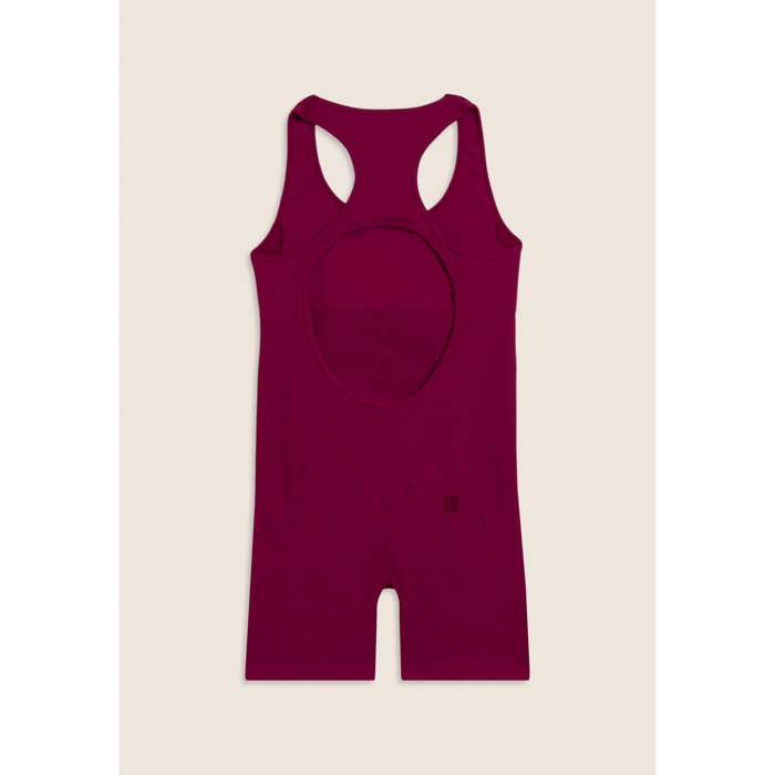 Tuta Jumpsuit Seamless Short con cut-out sulla schiena