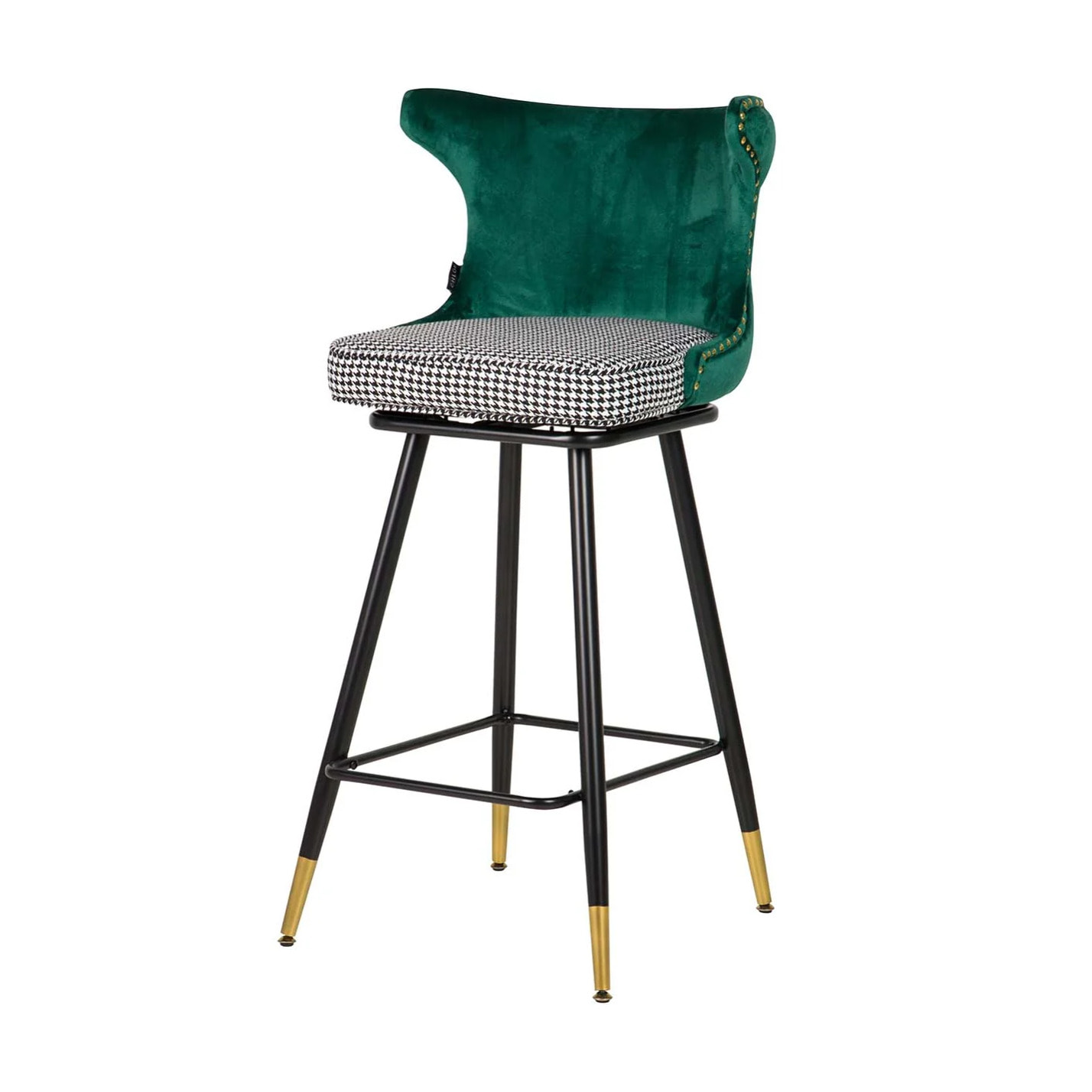 Taburete Bar Velvet Verde Clinton 46x53x105 Cm
