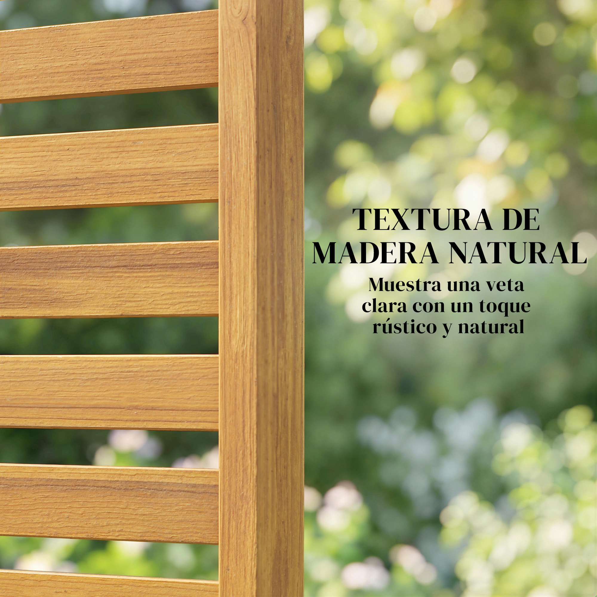 Biombo de Madera, 170x80 cm, Biombo Separador de Ambientes, Enrejado para Exterior, Jardín, Patio, Terraza, Marrón