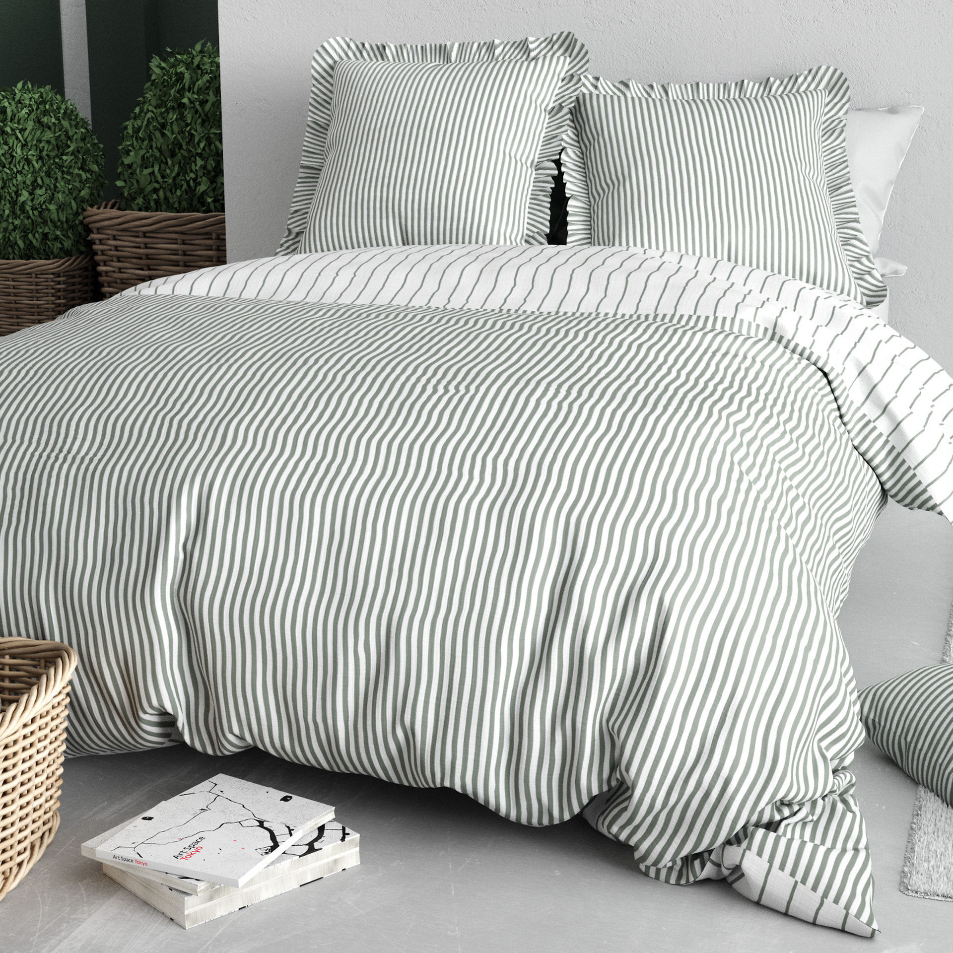 Parure Housse De Couette 3pcs 100% Coton 57 Fils NAPOLI