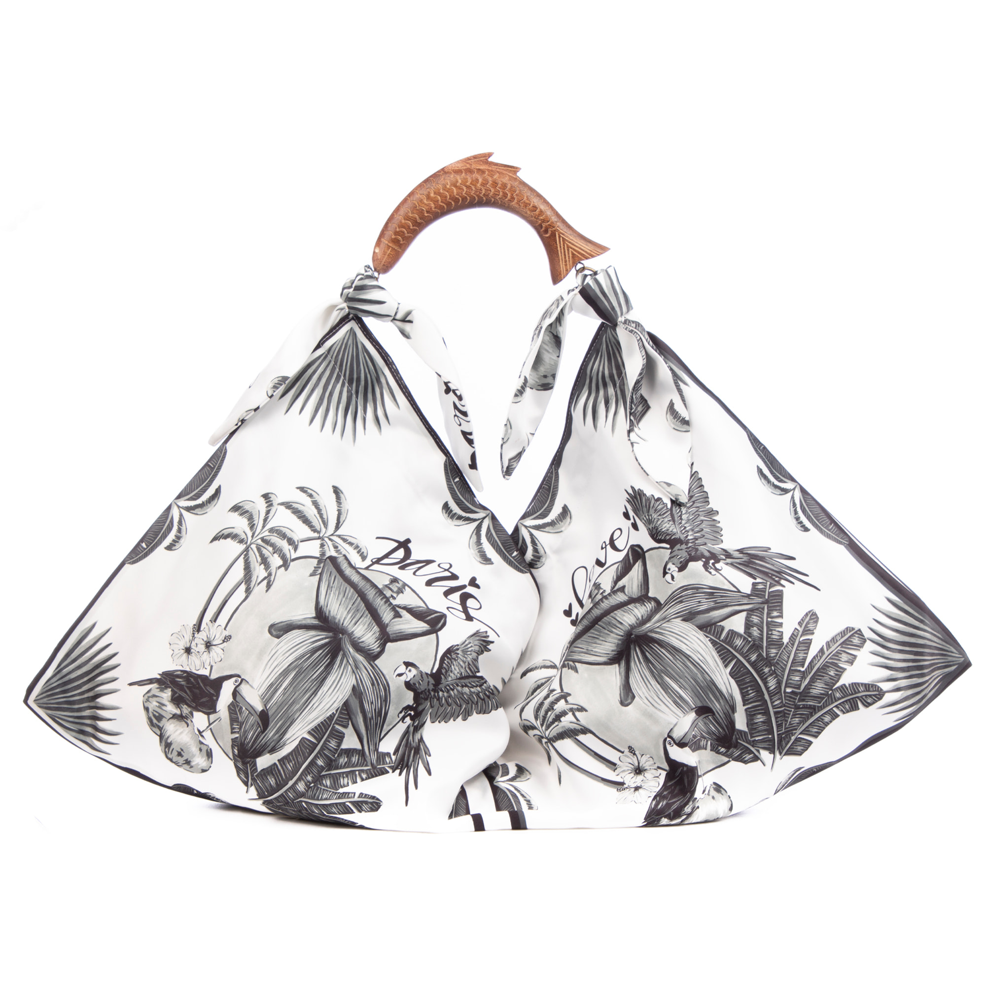 Berchidda Bolso de hombro Mujer. Fabricado en tejido suave, tintes naturales con asa de madera.