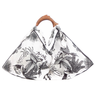 Berchidda Bolso de hombro Mujer. Fabricado en tejido suave, tintes naturales con asa de madera.