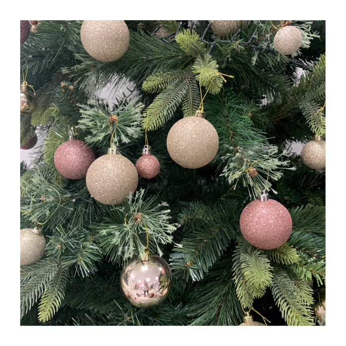 Coffret de 30 boules or et rose