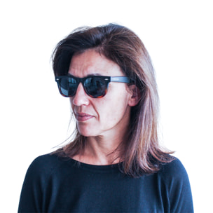 Gafas de sol OCEAN SAIN DENIS - Negro brillante arriba y carey abajo / Ahumada
