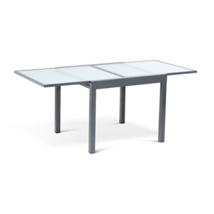 Table de jardin extensible en verre trempé 90-180cm