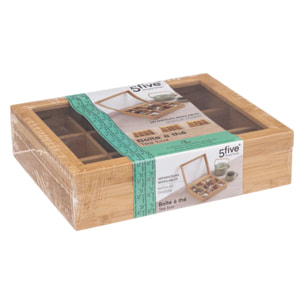 Boîte à thé 12 compartiments Bambou