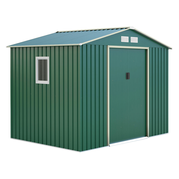 Caseta Metalica Mallorca Verde High Door 2.78x2.11x1.94 M
