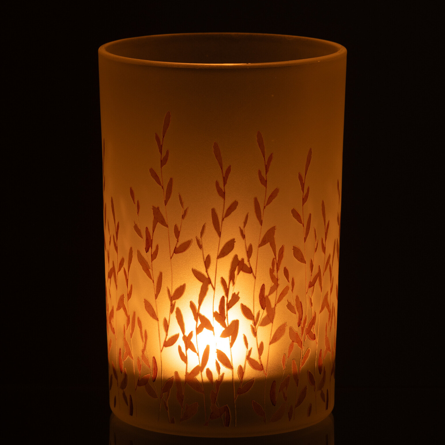 J-Line photophore Sally - verre - orange/transparent - large