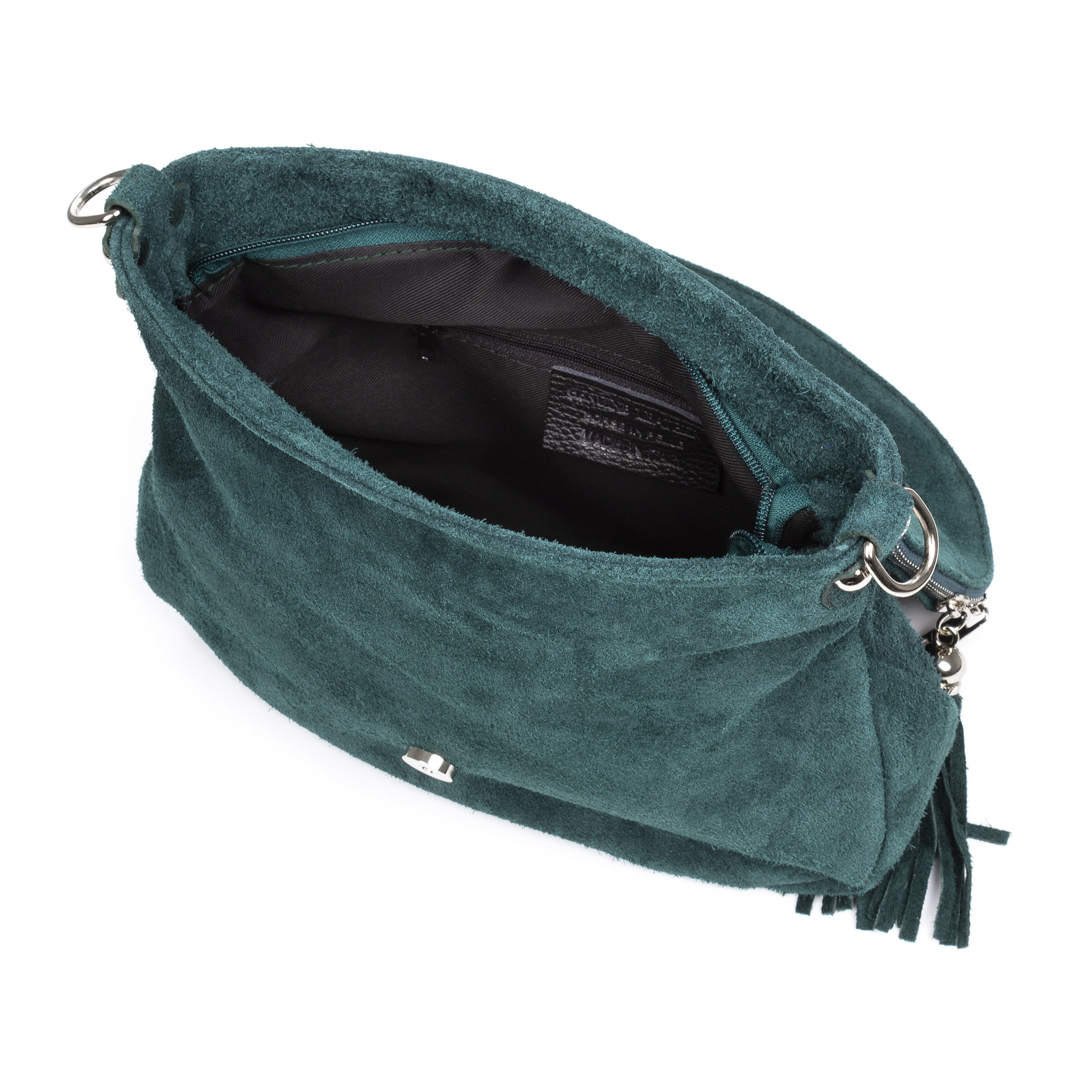 Amanda borsa a tracolla donna. Pelle autentica finitura Scamosciata.