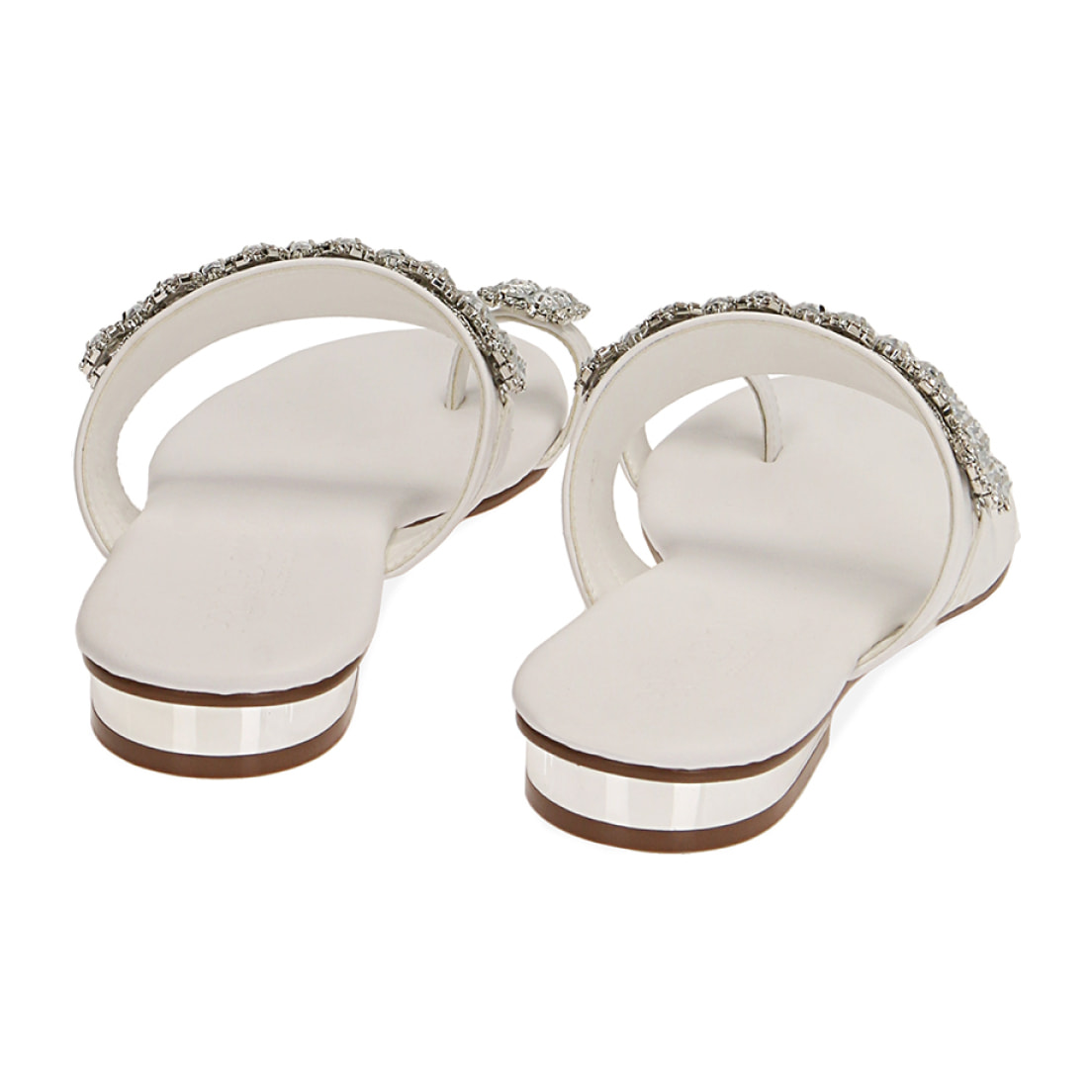 Sandali flat gioiello bianchi