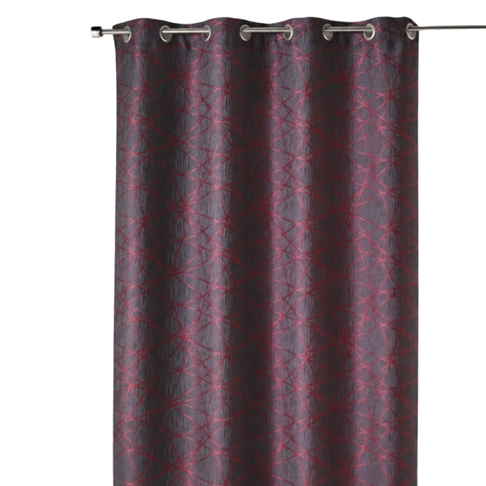 Rideau en Jacquard à Imprimés Design - Bordeaux