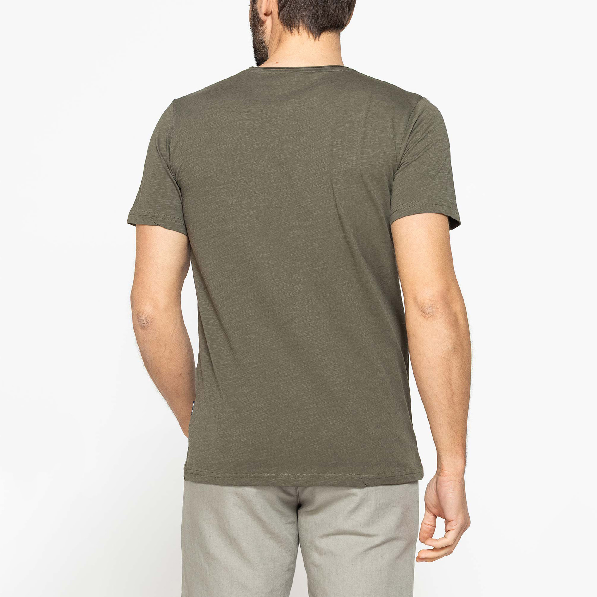 T-SHIRT ESTIVA CON TASCHINO IN COTONE FIAMMATO