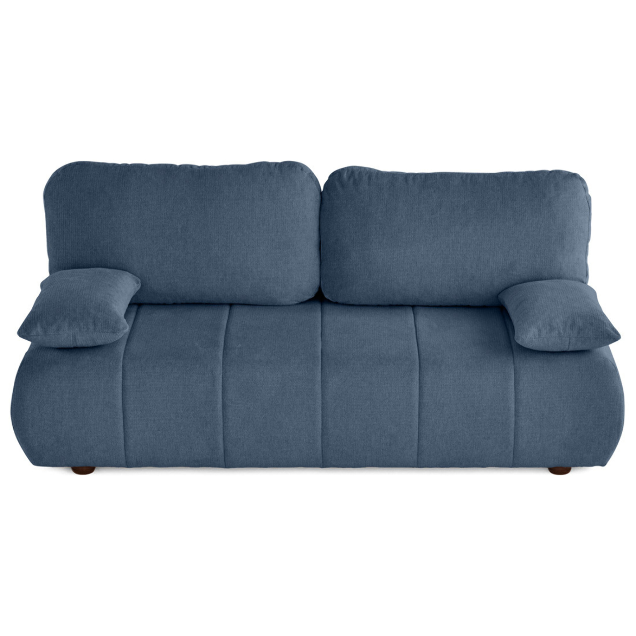 Harper - canapé 3 places convertible avec coffre en tissu texturé - Bleu