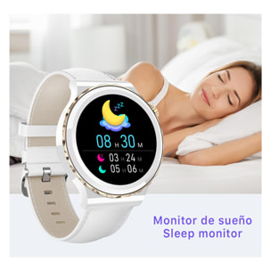 Smartwatch E23 con monitor de tensión y O2 en sangre. 15 modos deportivos, NFC.