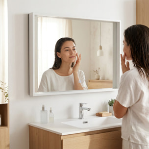 Miroir LED rectangulaire 80x60 cm avec capteur tactile SAT Vision (SATZVIOBLED6080)