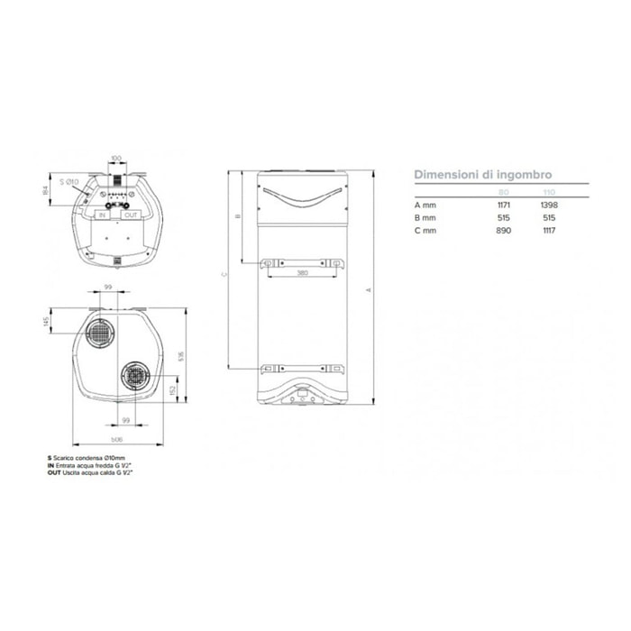 Scaldabagno Boiler a Pompa di Calore ARISTON Nuos Evo Classe A+ 110 Litri